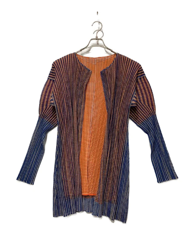[Pre-owned] PLEATS PLEASE long cardigan Satin Fabric Silk Fabric Chiffon Fabric