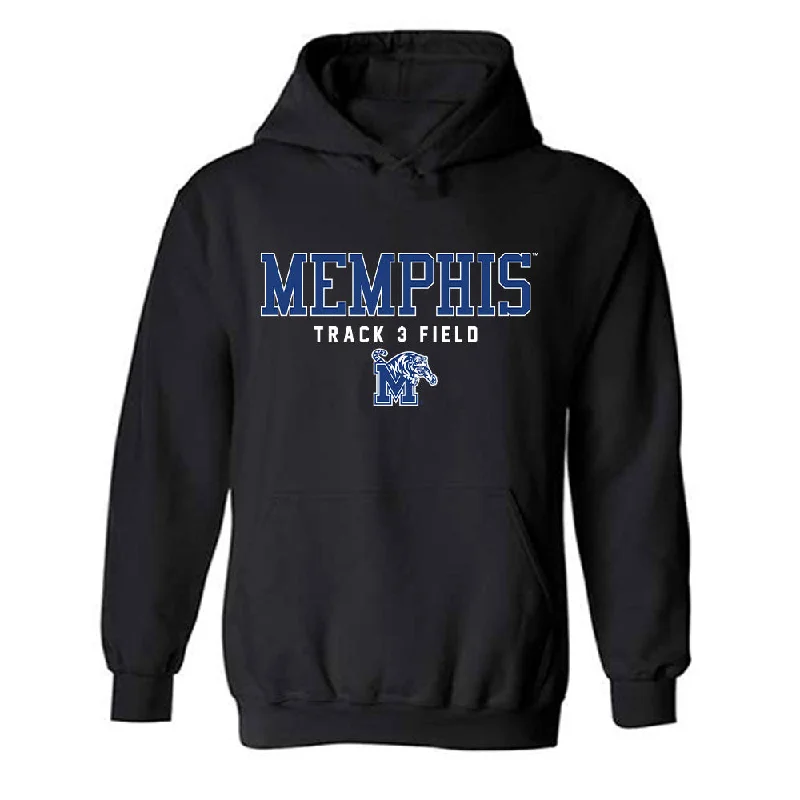 Memphis - NCAA Women's Track & Field : Mi'Asia Bergmann - Hooded Sweatshirt Hoodie with Drop Shoulder Relaxed Streetwear