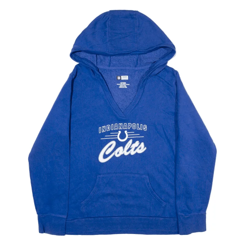 NFL Indianapolis Colts USA Hoodie Blue Pullover Womens XL Bolero Style Sweater