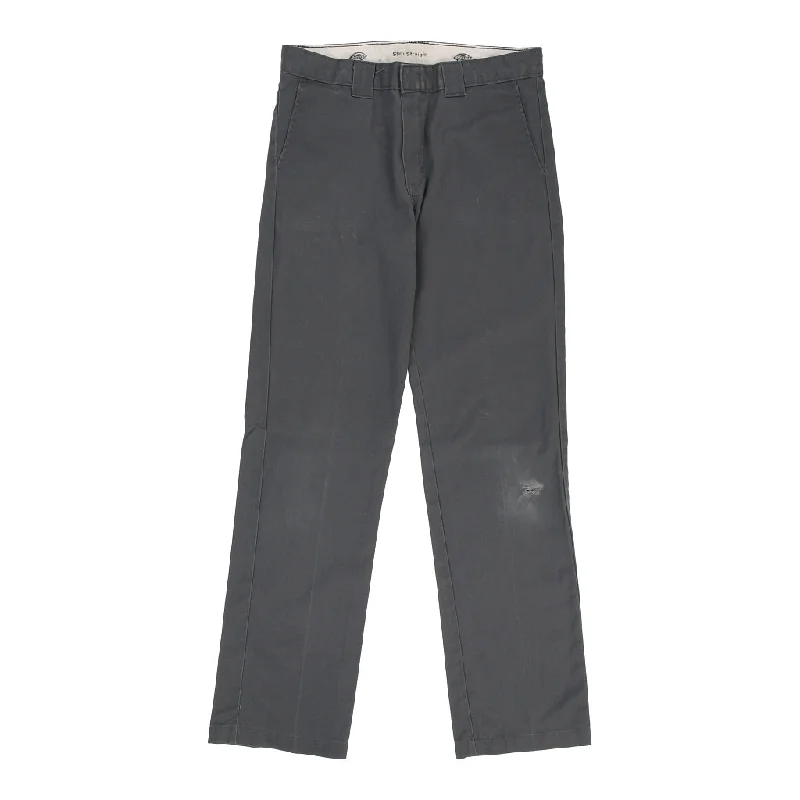 Dickies Trousers - 30W UK 10 Grey Cotton Trousers Plaid Checkered