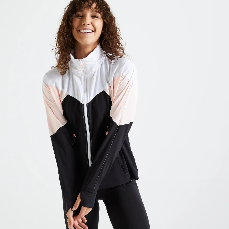 Loose Hooded Fitness Jacket Ribbed Jacket Pleated Jacket Ruffled Jacket