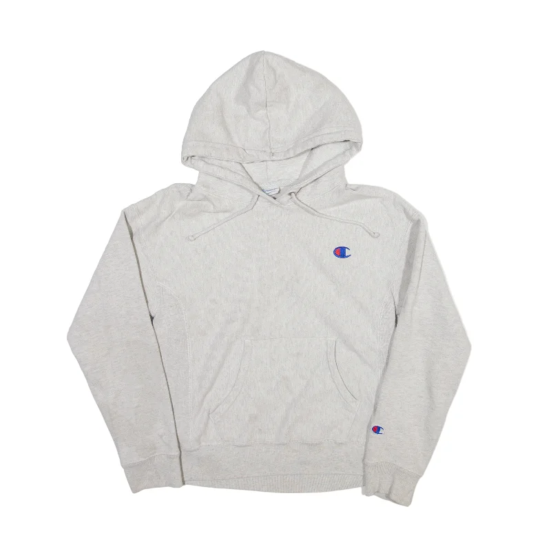 CHAMPION Reverse Weave Hoodie Grey Pullover Womens S Leg Sleeve Comfort