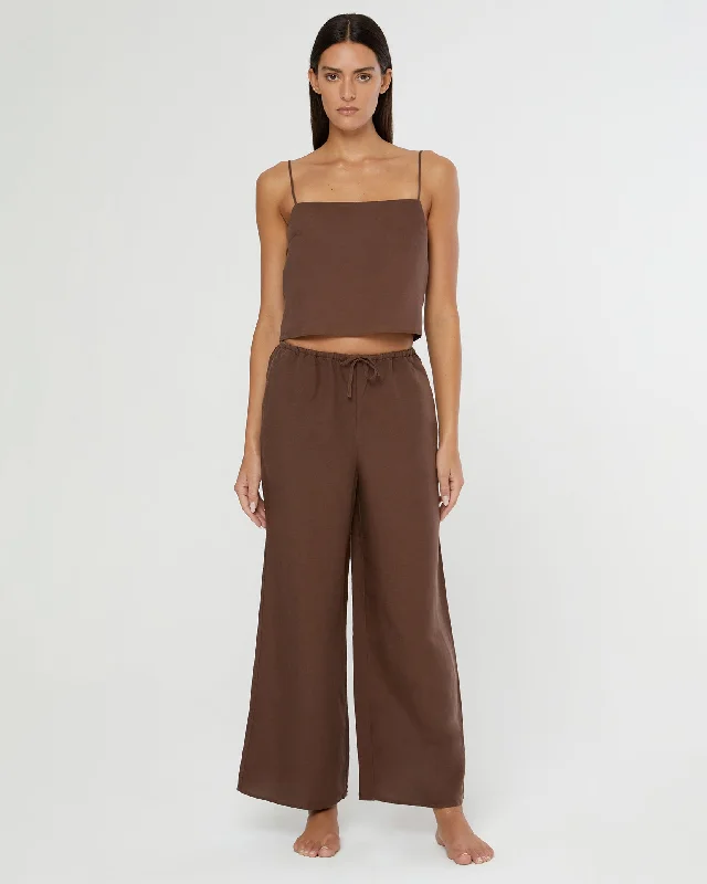Air Linen Square Neck Tank graphic tank top