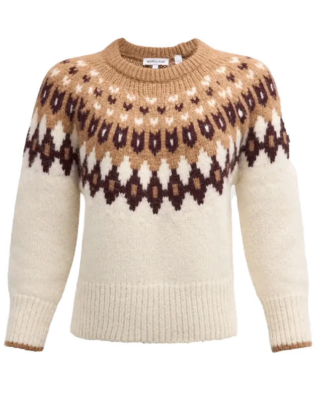 Dove Fairisle Anne Pullover Turtleneck Warm Pullover