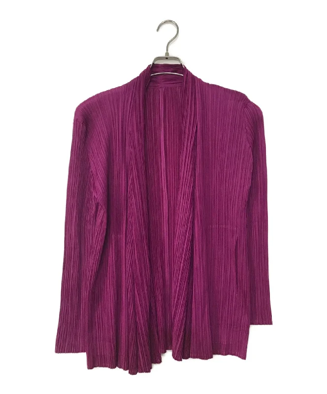 [Pre-owned] PLEATS PLEASE pleated cardigan PP41-J0164 Welt Pockets Slit Pockets Flap Pockets