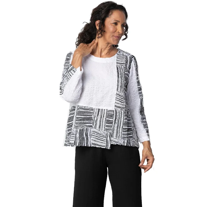Women's Habitat Lapped Seam Pucker Weave Pullover Dove Slim Sleeve Pullover