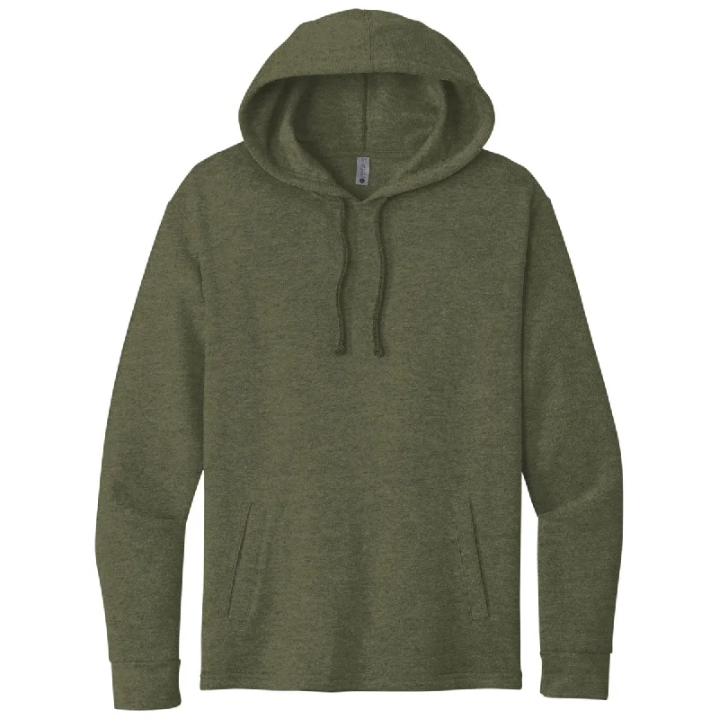 Next Level Unisex Heather Military Green PCH Fleece Pullover Hoodie Three Quarter Sleeve