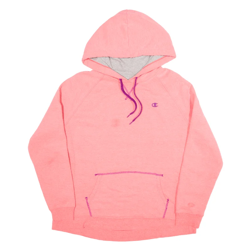 CHAMPION Hoodie Pink Pullover Womens 2XL Wide Sleeve Pullover