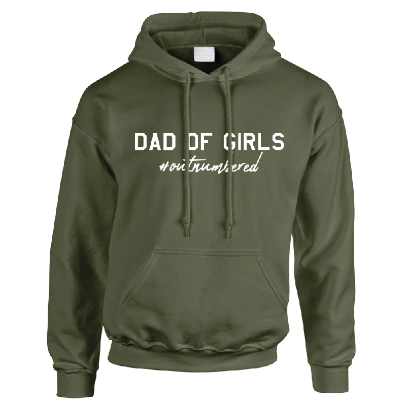 Dad Of Girls Hashtag Outnumbered Hoodie (MRK X) Hoodie with Reflective Safety Nightwear