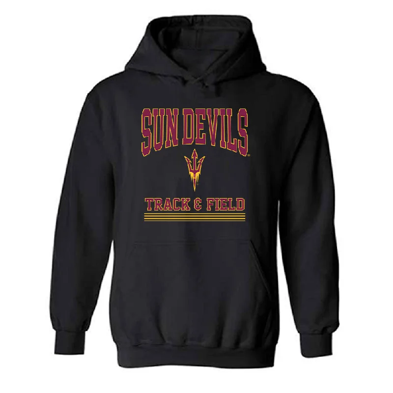 Arizona State - NCAA Women's Track & Field : Adriana Tatum - Classic Fashion Shersey Hooded Sweatshirt Hoodie with Button Placket Classic Preppy