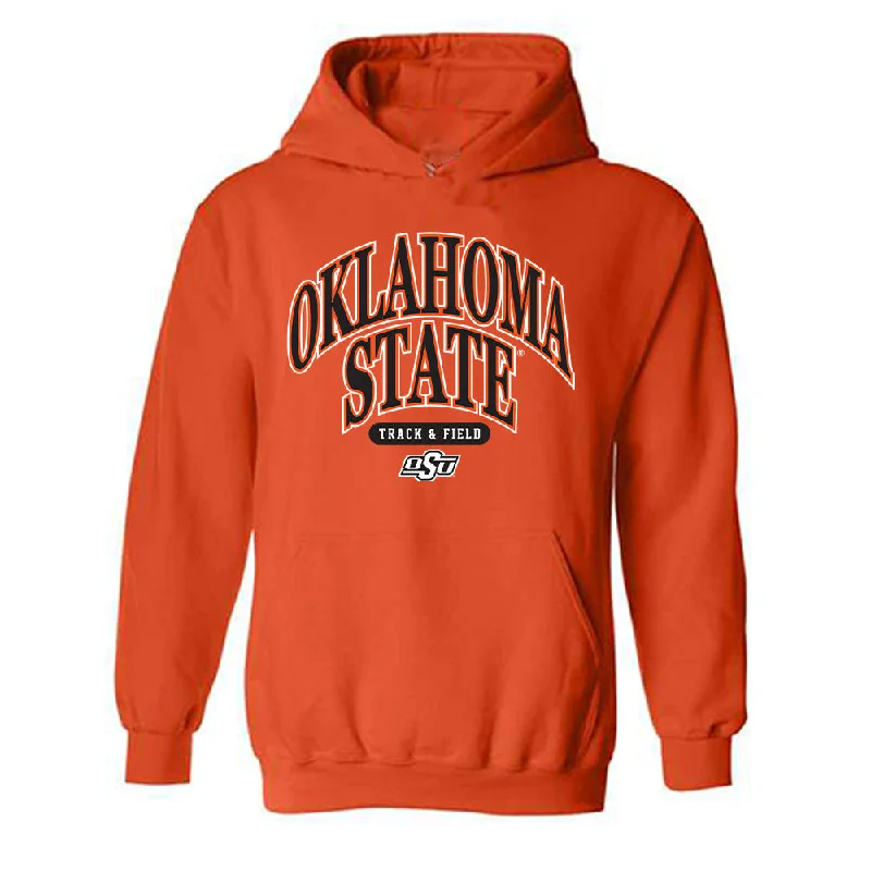 Oklahoma State - NCAA Women's Track & Field : Emma Robbins - Classic Shersey Hooded Sweatshirt Hoodie with Mesh Breathable Sporty