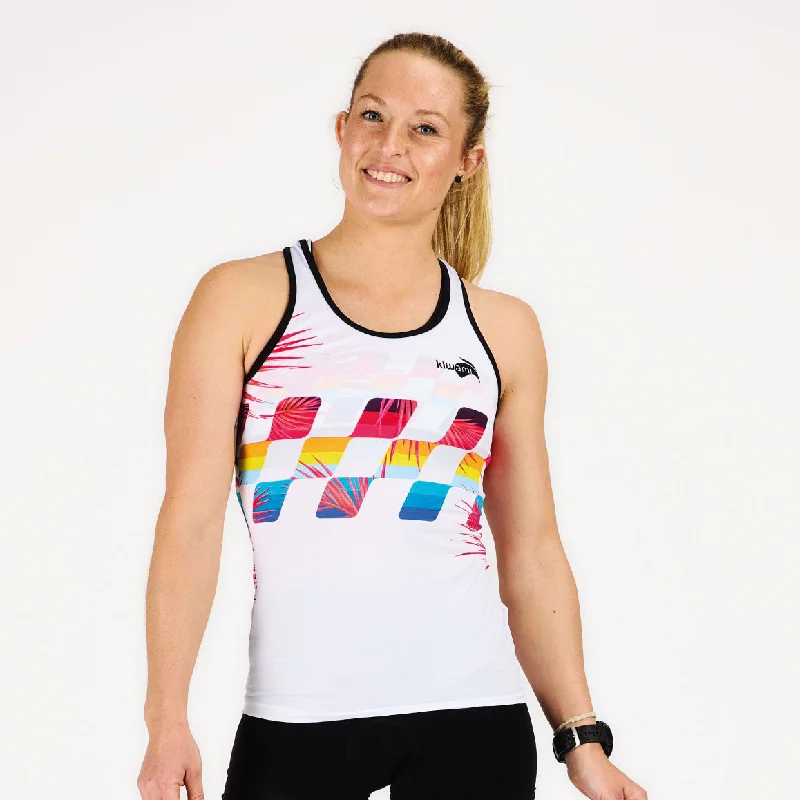 WOMEN'S RUNNING TANK FINISHER WHITE lounge tank top