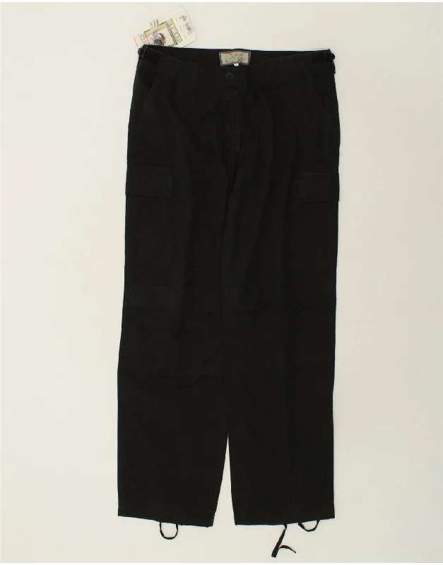 UNIVERS Womens Straight Cargo Trousers IT 50 XL W36 L33 Black Cotton Trousers luxurious high-end UNIVERS Womens Straight Cargo Trousers IT 50 XL W36 L33 Black Cotton Trousers luxurious high-end