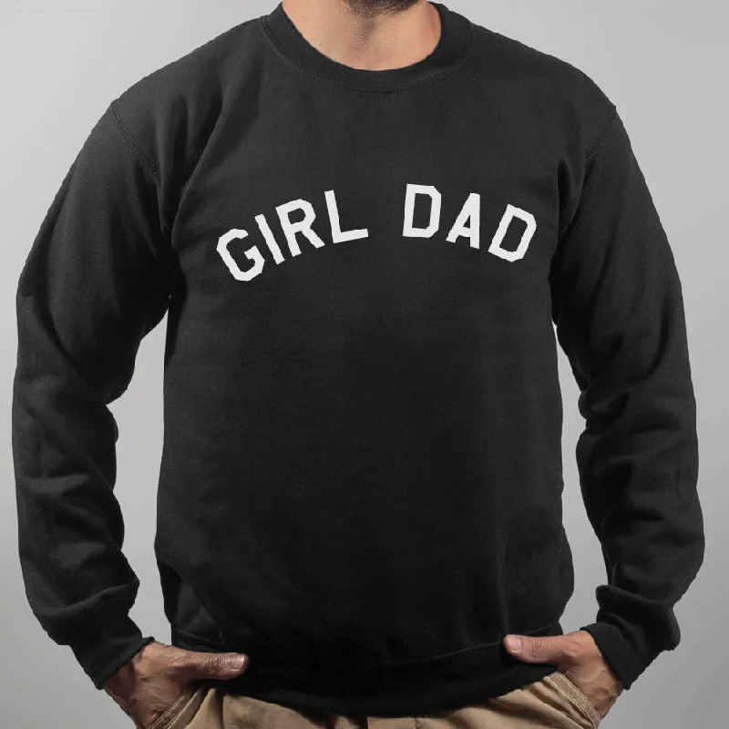 Girl Dad College Sweatshirt Hoodie with Stripes Bold Sporty