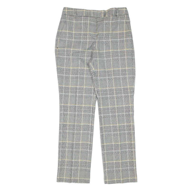 REISS Check Trousers Grey Slim Straight Womens W27 L27 Trousers Vintage Classic