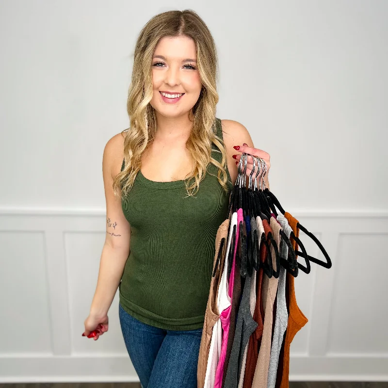 Time For a Closet Refresh Ribbed Avery Mae Tank Top - 14 colors! sheer tank top