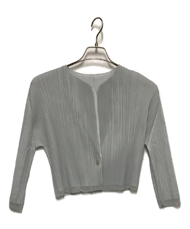 [Pre-owned] PLEATS PLEASE Tulle Pleated Cardigan PP11-J0678 Anti-Pilling Anti-Shrink Durable