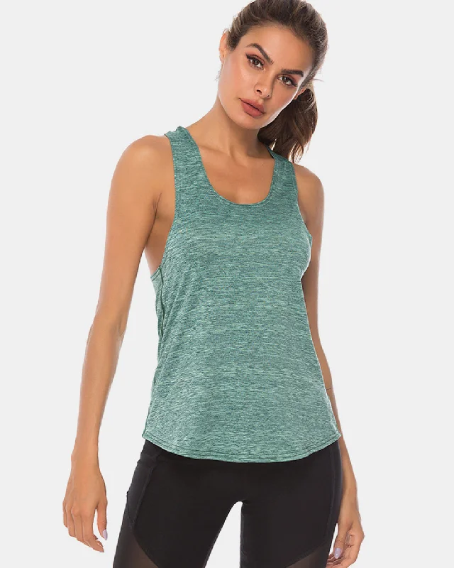 Wide Strap Workout Active Ladies Tank Top glitter tank top