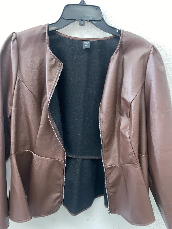 Brown SHEIN Jacket Women's Wool Jacket Cashmere Jacket Tweed Jacket