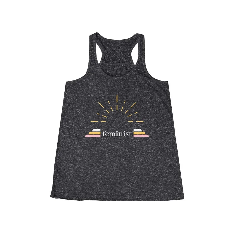 feminist - Women's Flowy Racerback Tank flexible tank top