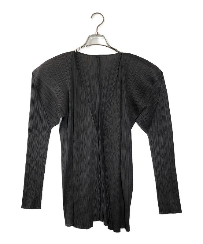 [Pre-owned] PLEATS PLEASE pleated cardigan PP04-JO607 Crew Neck V-Neck Turtle Neck