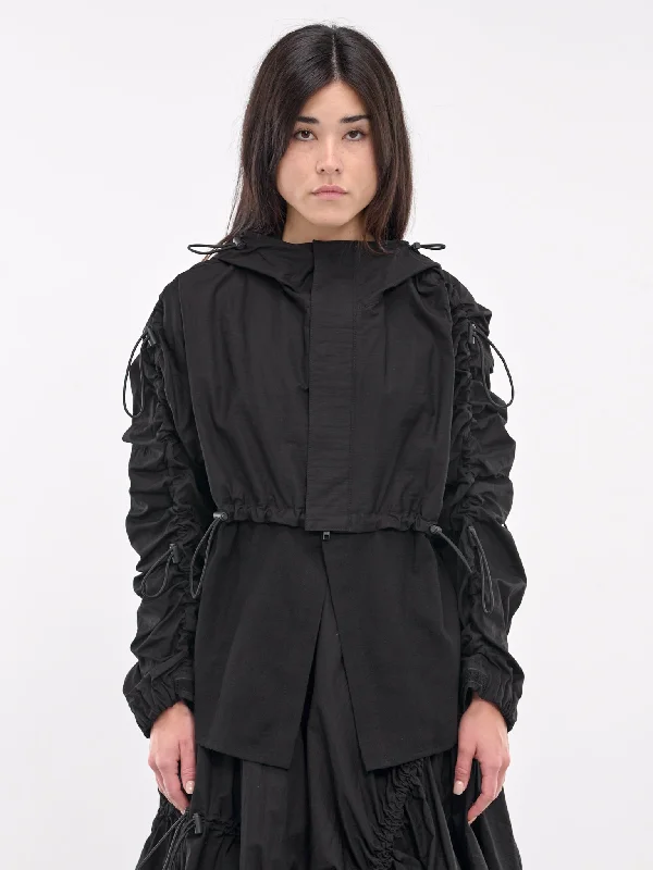 Loose Elastic Jacket (LO-J10-004-BLACK) Fitted Jacket Loose Jacket Oversized Jacket