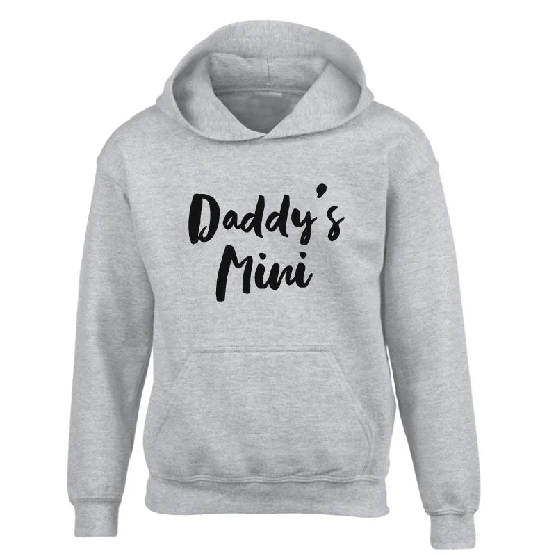 Daddy's Mini Heather Grey Hoodie (MRK X) Hoodie with Drop Shoulder Relaxed Streetwear