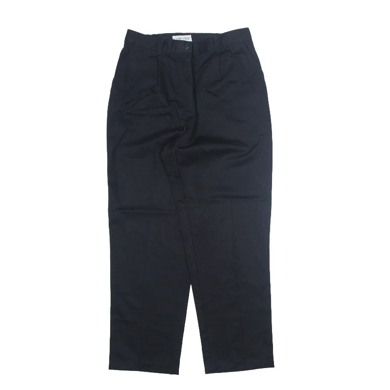 CABIN CREEK Chino Trousers Black Relaxed Straight Womens W30 L30 Trousers luxurious high-end