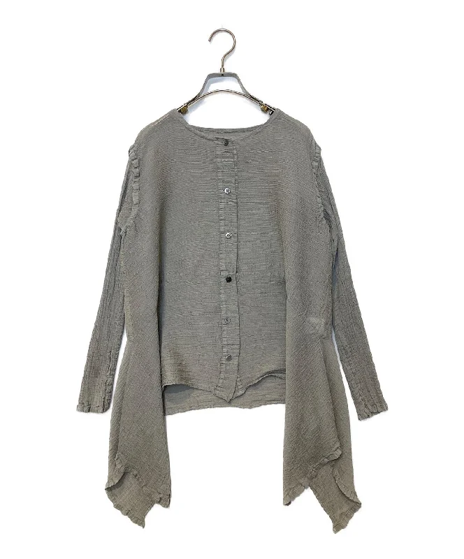 [Pre-owned] me ISSEY MIYAKE pleated cardigan MI53FO141 Mesh Cardigan Canvas Denim