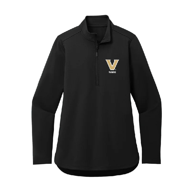 Vanderbilt - NCAA Women's Bowling : Victoria Varano - Women's Premium Quarter Zip Jacket Faux Fur Jacket Real Fur Jacket Shearling Jacket