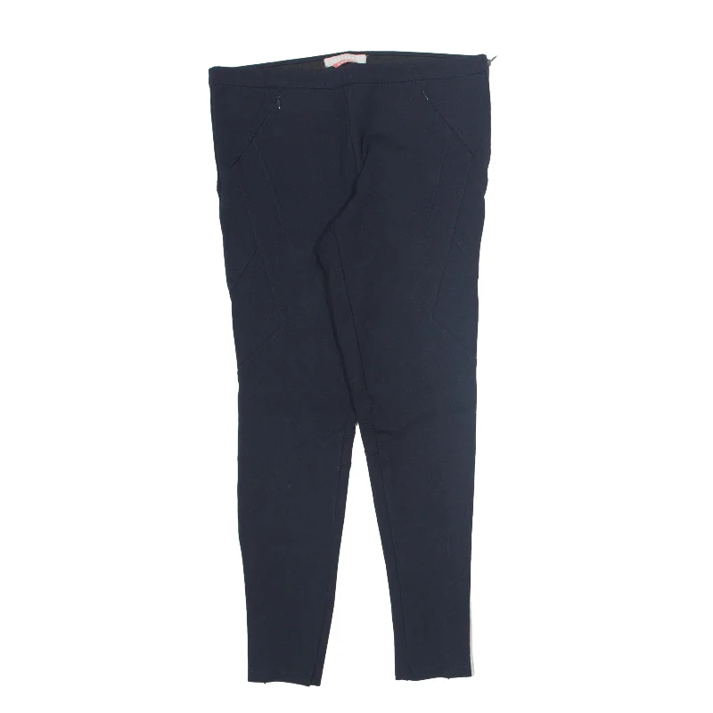 STEFANEL Collectables Trousers Blue Slim Skinny Womens W30 L27 Chinos Cotton Straight Leg