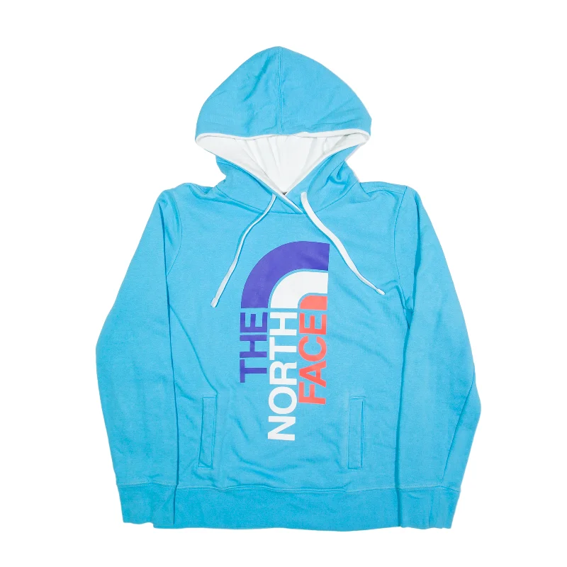 THE NORTH FACE Hoodie Blue Pullover Womens M Fitted Ribbed Sweater