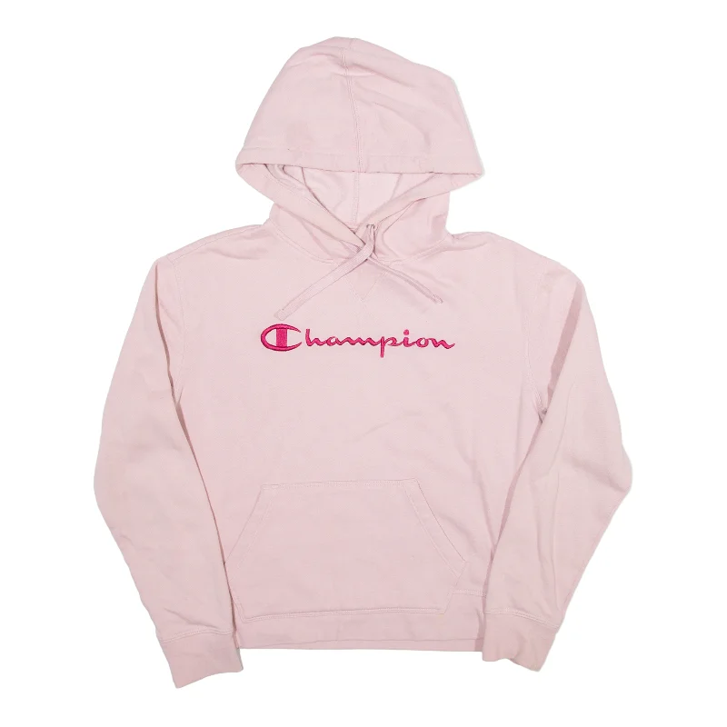 CHAMPION Hoodie Pink Pullover Womens S Deep Neck Pullover