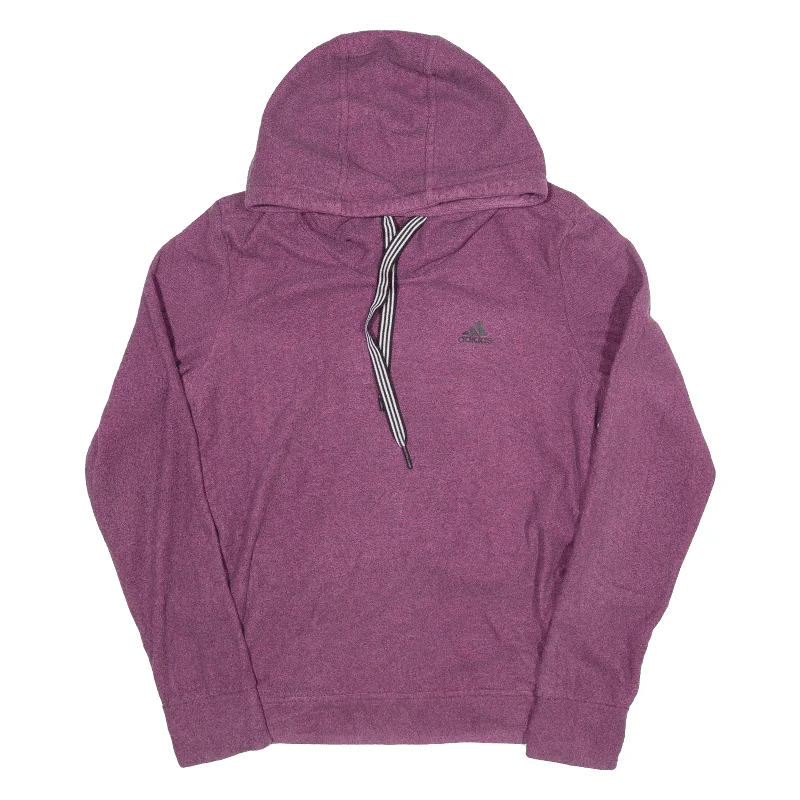 ADIDAS Hoodie Purple Pullover Womens S Wrist Length Sleeve