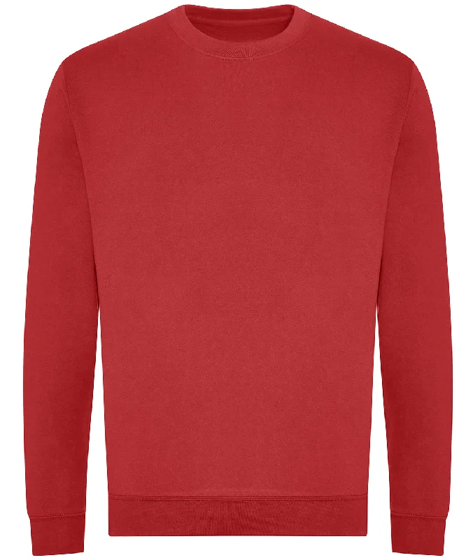 Fire Red - Organic sweatshirt Zip Hoodie Drawstring Kangaroo Pocket
