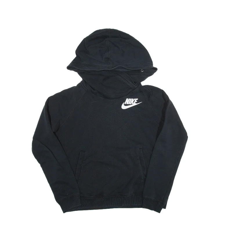 NIKE Hoodie Black Pullover Womens M Jewel Neck Pullover