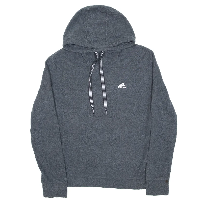 ADIDAS Fleece Hoodie Grey Pullover Womens M Cowl Neck Pullover