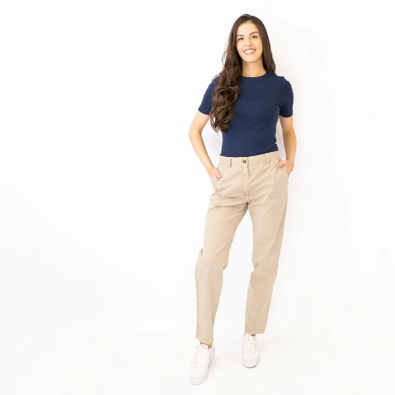 M&S Cotton Rich Tapered Leg Ankle Grazer Beige Stretch Cotton Chino Trousers Trousers chic fashionable M&S Cotton Rich Tapered Leg Ankle Grazer Beige Stretch Cotton Chino Trousers Trousers chic fashionable