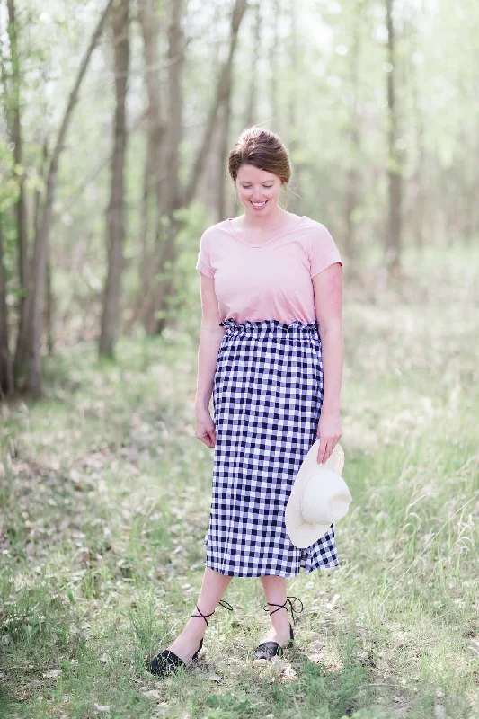 Checkered Midi Skirt tulle skirt dreamy