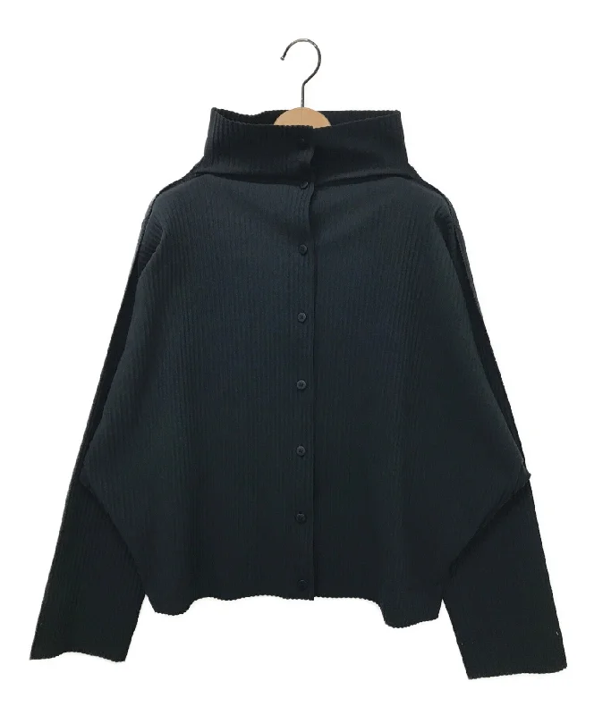 [Pre-owned] me ISSEY MIYAKE Pleated Cardigan　MI92KO411 Terry Blend Velvet Blend Canvas Blend