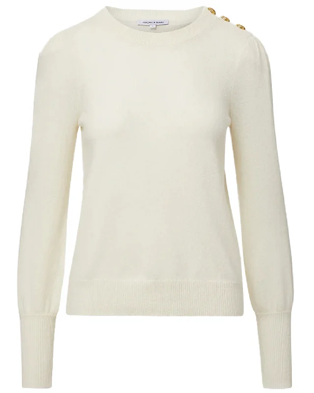 Ivory Cashmere Nelia Pullover Oversized Cozy Pullover