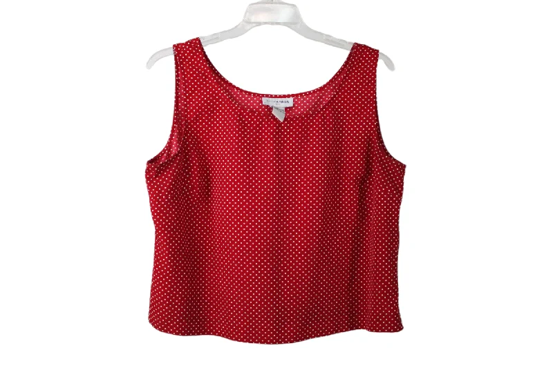 Sag Harbor Red Polka Dot Tank | 18 rhinestone tank top