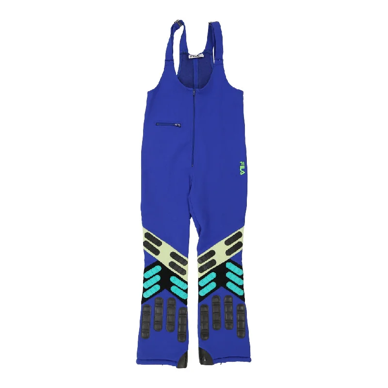Fila Ski Trousers - 33W UK 16 Blue Polyester Wide Leg Loose Fit Mid Waist