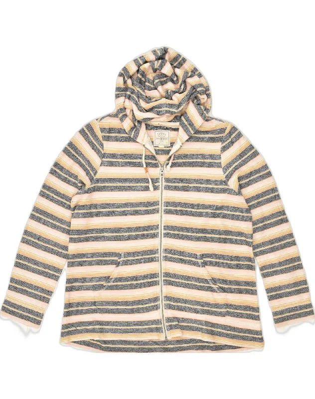 FAT FACE Womens Hooded Cardigan Sweater UK 14 Medium Multicoloured Striped Collared Crew Neck Turtle Neck FAT FACE Womens Hooded Cardigan Sweater UK 14 Medium Multicoloured Striped Collared Crew Neck Turtle Neck