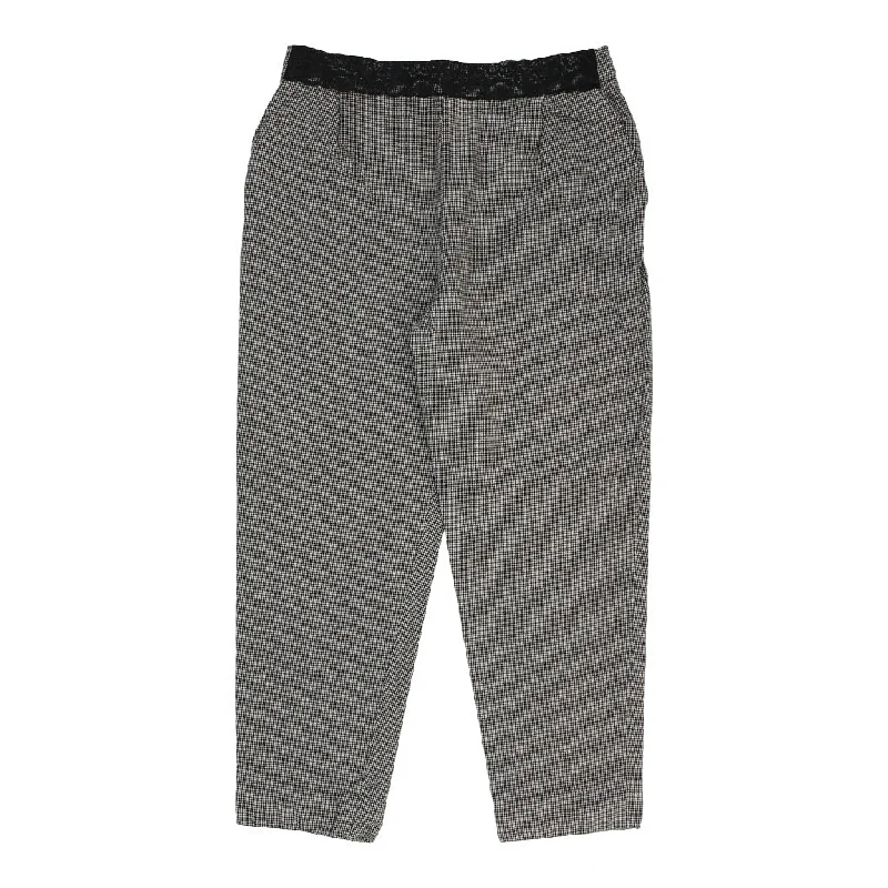 Ferre Trousers - 32W UK 14 Grey Cotton Trousers Pleated Formal