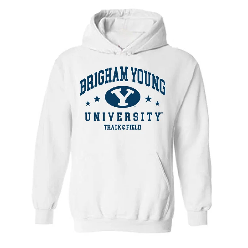 BYU - NCAA Women's Track & Field : Tessa Buswell - Generic Shersey Hooded Sweatshirt Hoodie with Oversized Fit Loose Comfortable