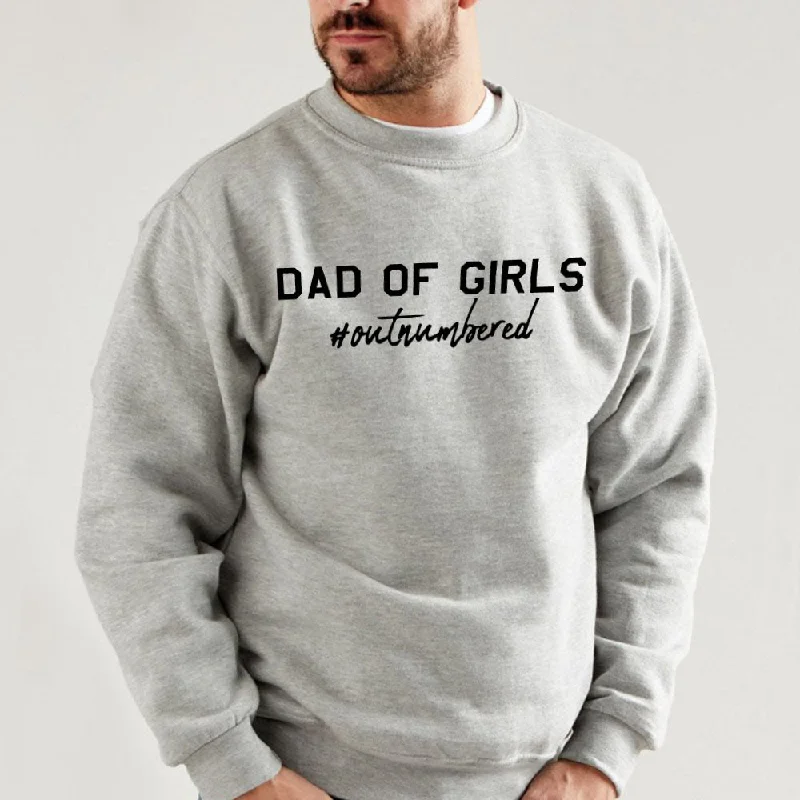 Dad Of Girls Outnumbered Sweatshirt (MRK X) Hoodie with Lining Warm Insulated