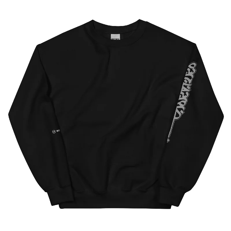IGNITION Unisex Sweatshirt | Left Sleeve Print Hoodie with Pattern Geometric Abstract