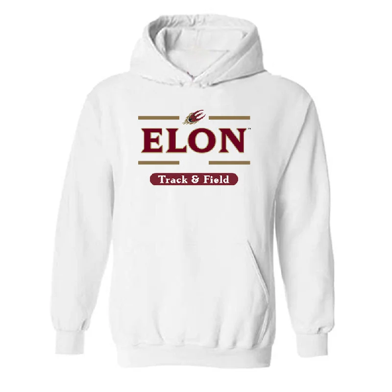 Elon - NCAA Women's Track & Field : Meghan Wilcox - Classic Fashion Shersey Hooded Sweatshirt Hoodie with Front Slit Layering Stylish