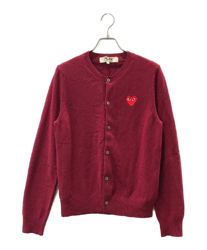 [Pre-owned] PLAY COMME des GARCONS Red Heart Wool Cardigan AZ-N007 Spandex Blend Rayon Blend Denim Blend
